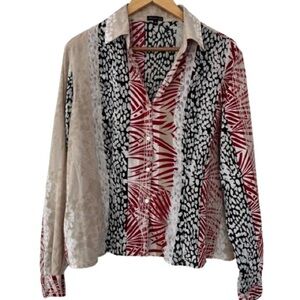 PIANO printed blouse. Size XL